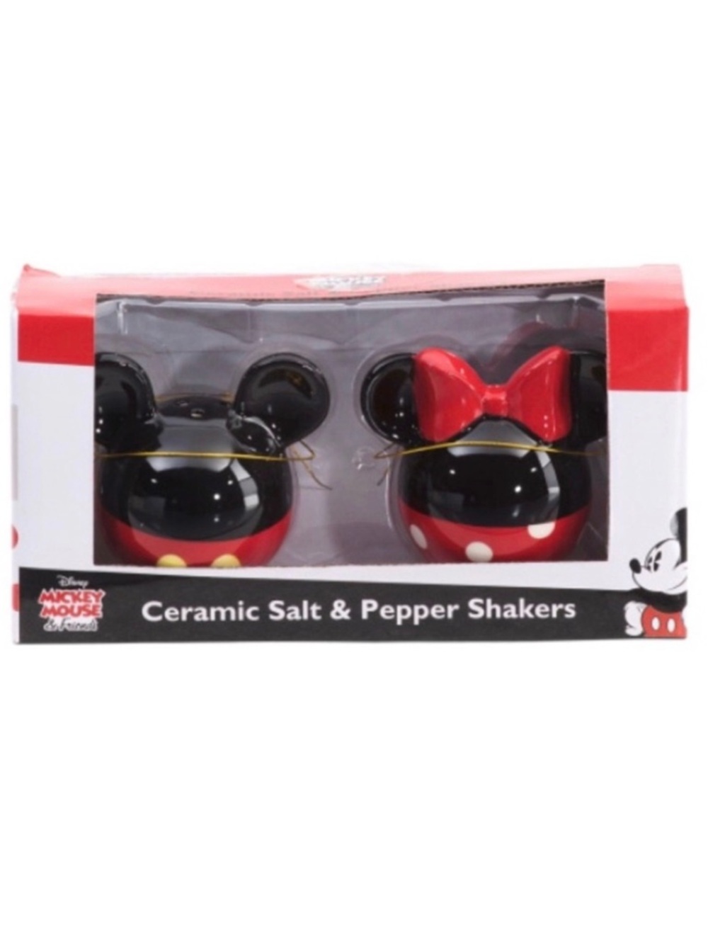 Disney Ceramic Mickey and Minnie Salt and Pepper Shakers (NWT) - Picture 1 of 6